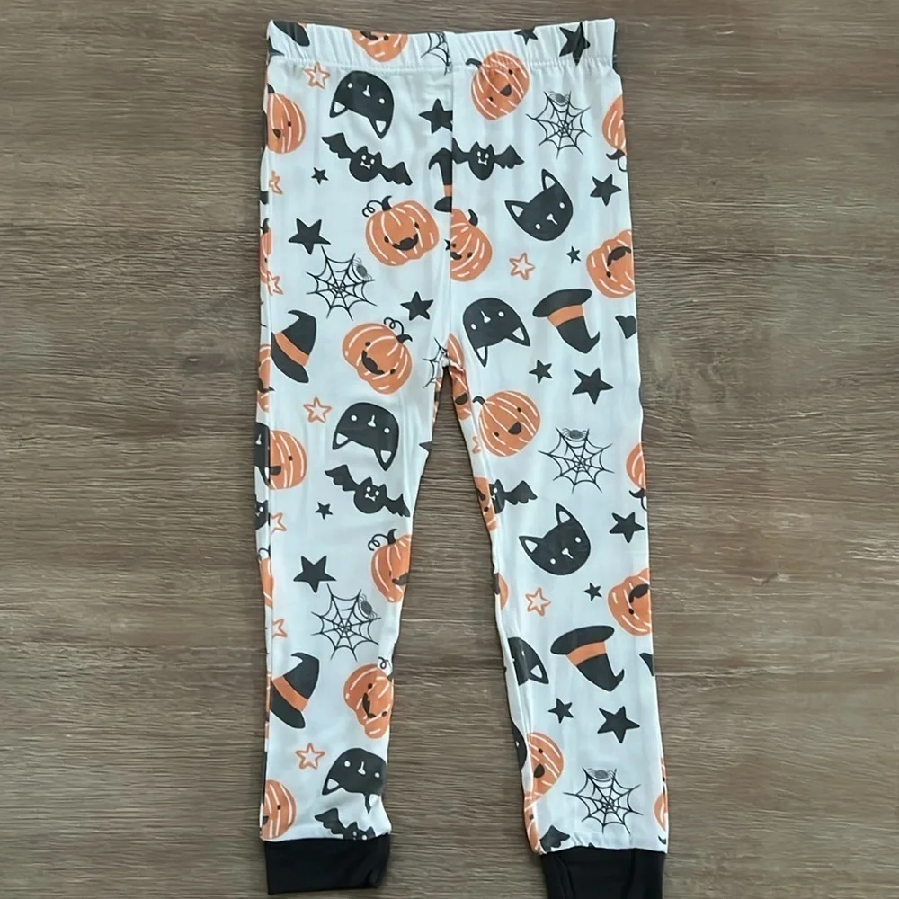 🎃 Milkberry Toddler Girl Boy Bamboo Halloween Pajama Set 3T 4T Pumpkins